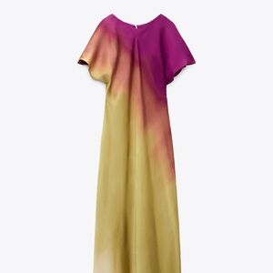 Zara Purple and Yellow Maxi Dress